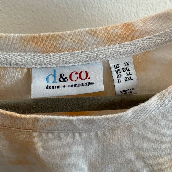 Denim & Co Tie Dye Sweatshirt 1X - Picture 3 of 3